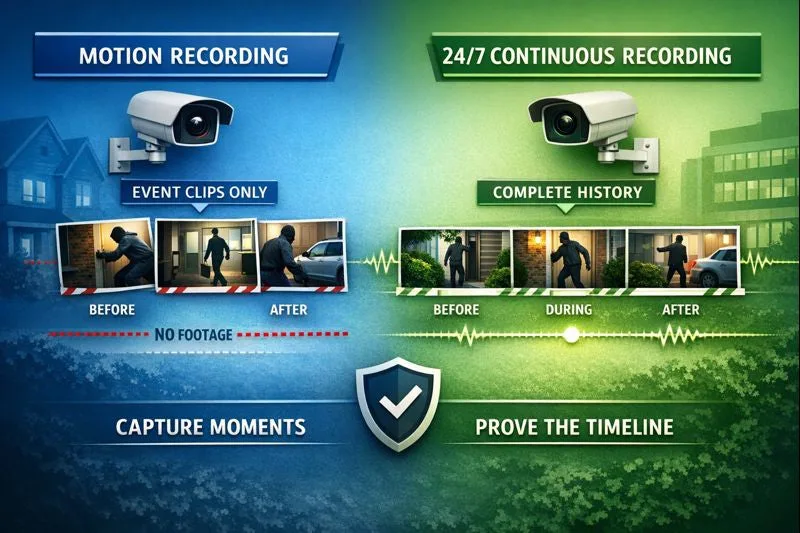 Event-Based Recording vs. Continuous Recording