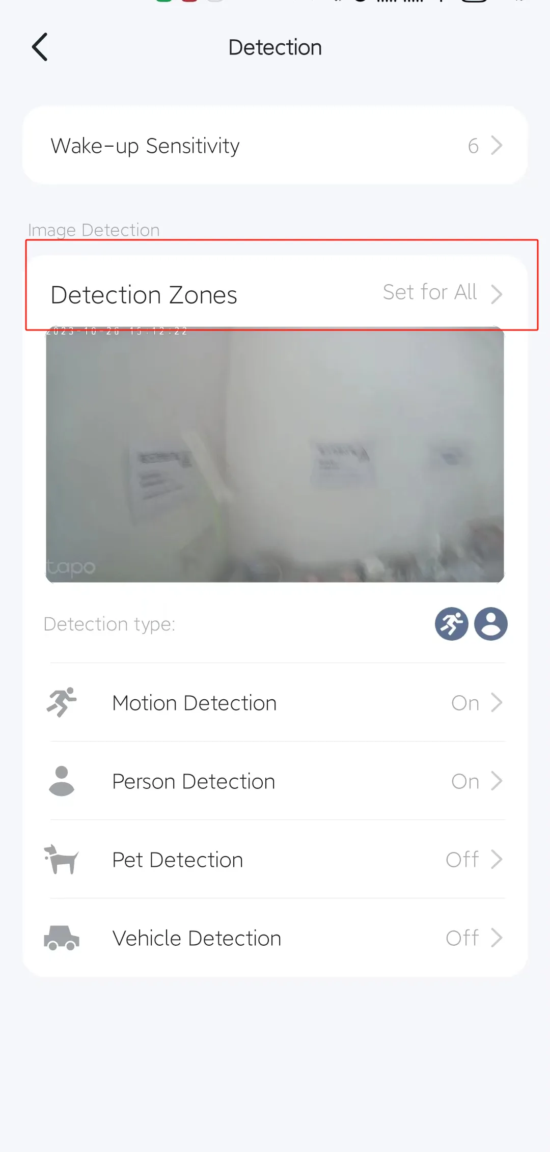 Fine-Tuning Detection Zones