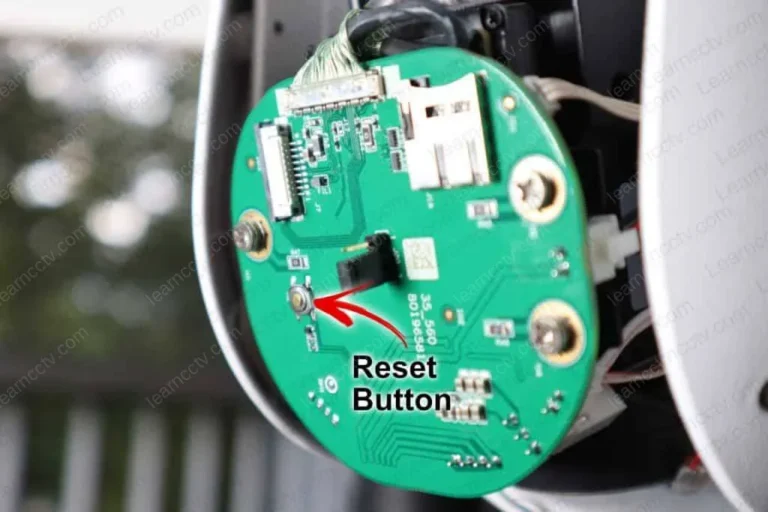 How do I reset a CCTV camera?